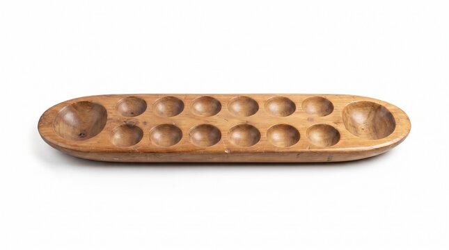Traditional Mancala Board Game, Wooden Strategy Game, Indoor Leisure Activity