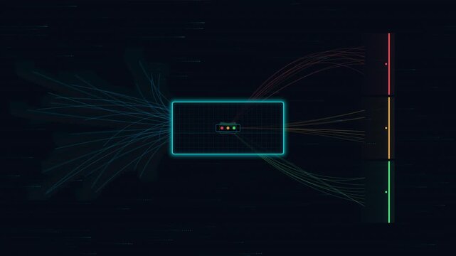 Premium 10-second seamless loop. AI-powered customer support system analyzing and prioritizing digital tickets through intelligent classification, automated workflow, and smart service management.