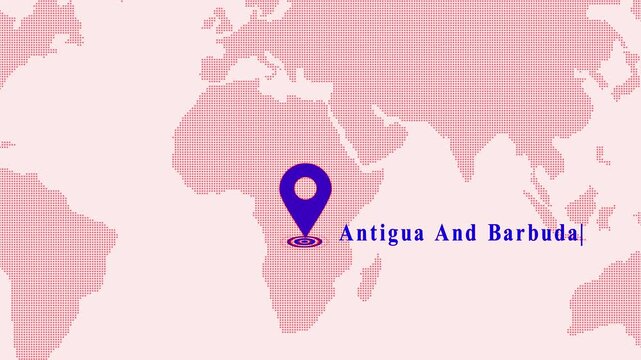 Map pinpoint location on world map with africa highlighted