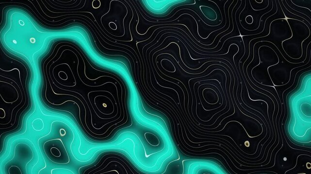 Micro-Etched Topographic Elevation Contour Matrix Loop