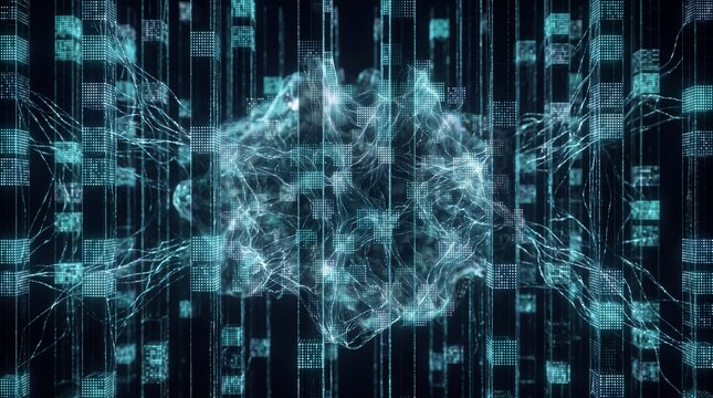 Digital Artificial Intelligence Neural Network Processing Big Data