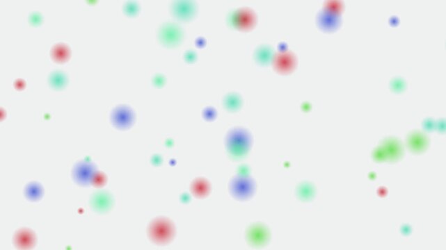 Abstract colorful dots on light background