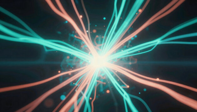 Abstract explosion of light a vibrant and energetic digital art composition