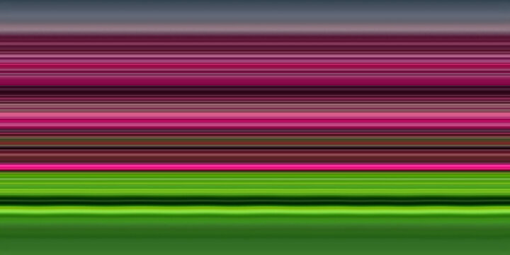 A vibrant digital abstract background featuring parallel horizontal lines of dark magenta and bright lime