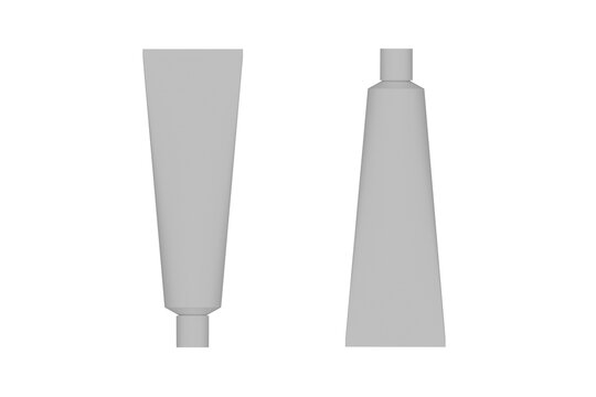 Blank Cosmetic Cream Tube Packaging Mockup 3D Render

