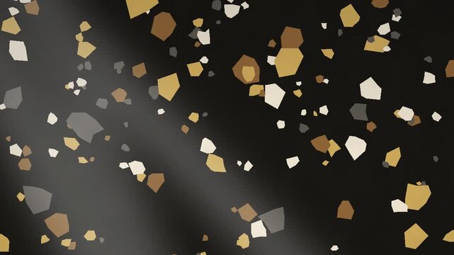 Bold speckled terrazzo surface loop with vertical motion
