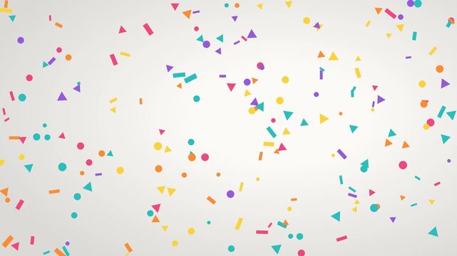 Bold party confetti background loop with diagonal motion