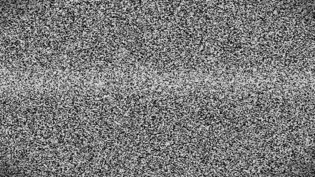 Monochrome TV static noise screen grain and signal loss television background