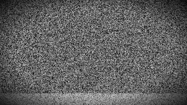 TV static noise screen distortion and signal loss static effect