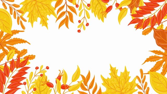 Autumn leaves on a clean white background, creating a simple seasonal nature backdrop