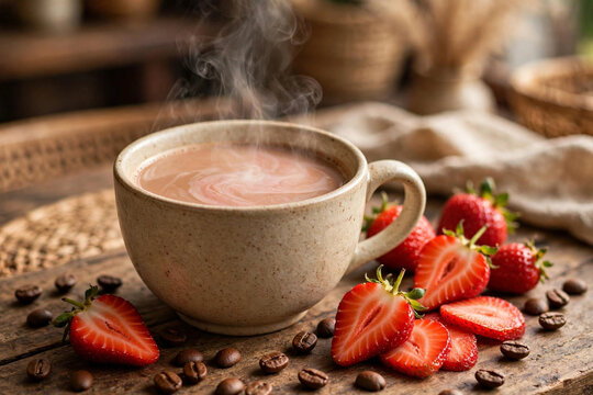 Vietnamese Buon Ma Thuot Robusta Strawberry Milk Coffee C&agrave; Ph&ecirc; Sữa Robusta Bu&ocirc;n Ma Thuột Vị D&acirc;u