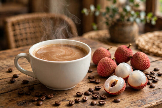 Vietnamese Buon Ma Thuot Robusta Lychee Milk Coffee C&agrave; Ph&ecirc; Sữa Robusta Bu&ocirc;n Ma Thuột Vị Vải