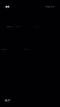 vertical old vhs rewind screen on transparent bakground. Retro tape VHS rewind icon screen with glitch and dirty effect. Retro footage. 4K Resolution