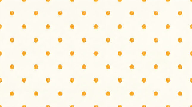 Seamless pattern of fresh orange fruit slices isolated on a clean white background
