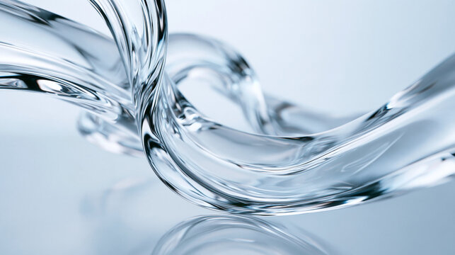 Abstract Flowing Stream of Pure Clear Water