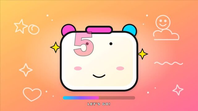 Kids Countdown Timer Animation from 10 to 0 Seconds with Colorful Animated Doodles, Fun Cartoon Background, Preschool Learning, Children&rsquo;s Game, Classroom Countdown, Numbers and Educational Motion Des