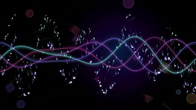 Abstract quantum geometric wave lattice moving in a seamless dark