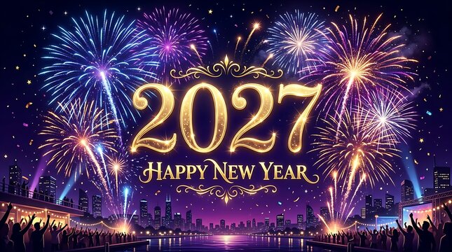 Happy New Year Greeting Card 2027
