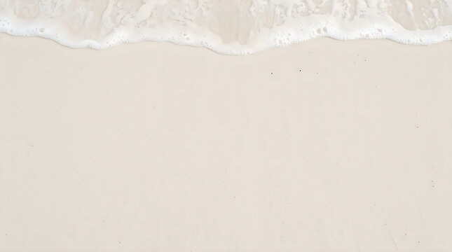 Gentle ocean sea wave crashing on soft white sand beach