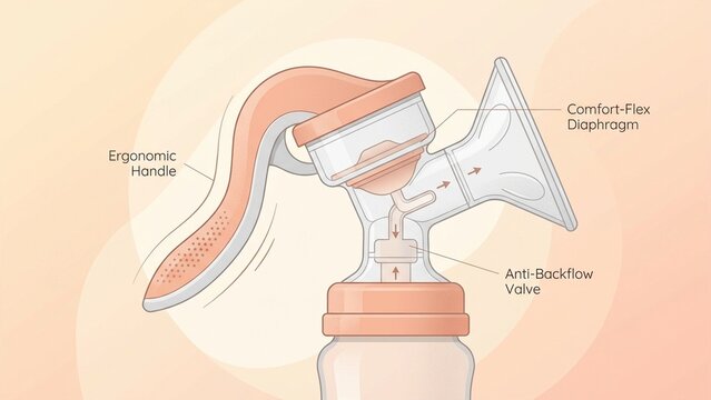 Manual Breast Pump Illustrated Guide: Ergonomic Design for Comfortable Breastfeeding