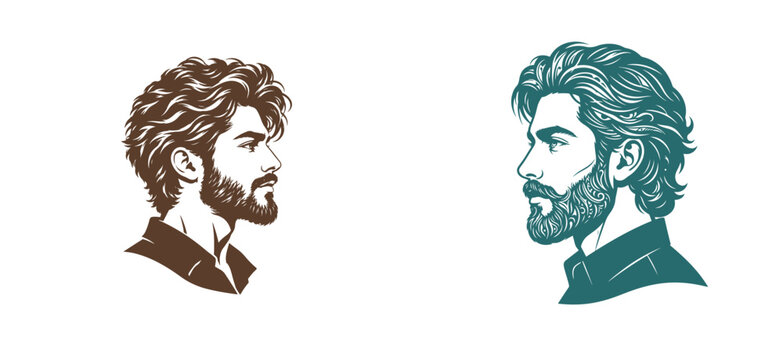Artistic side profile portrait of a young man