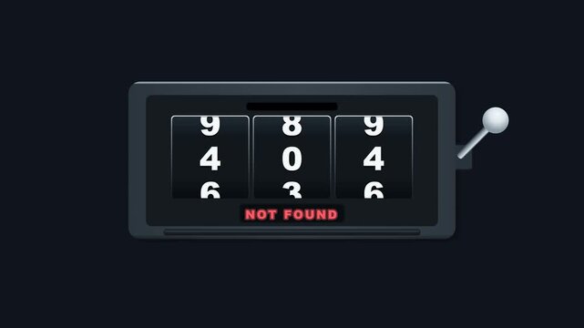 Six mechanical digital flip counters with numbers and error messages