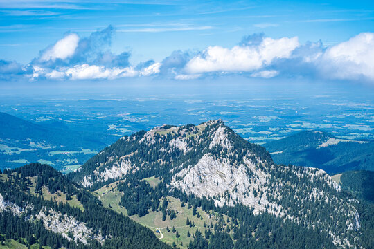 Aussicht vom Wendelstein, Bayerische Alpen, Bayern, Deutschland