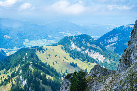 Aussicht vom Wendelstein, Bayerische Alpen, Bayern, Deutschland