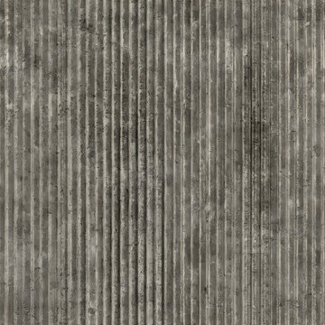 Corrugated Panel Aged Industrial Seamless Texture