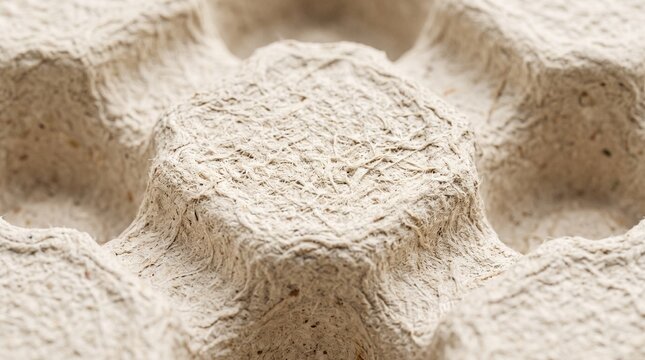 Macro Texture of Recycled Paper Pulp Egg Carton Material