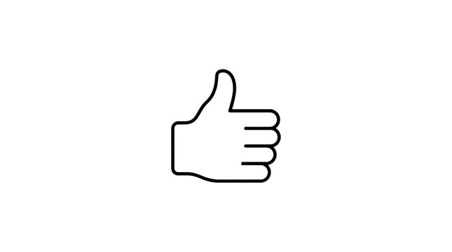 Thumbs up icon showing approval or success