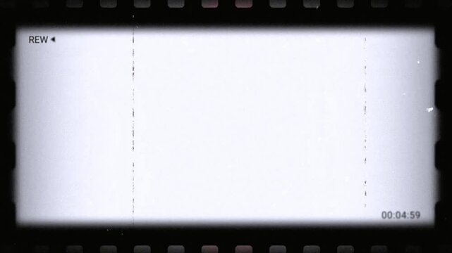 Vintage Blank Film Frame With Scratches and Filmstrip Leader Border for Retro Media