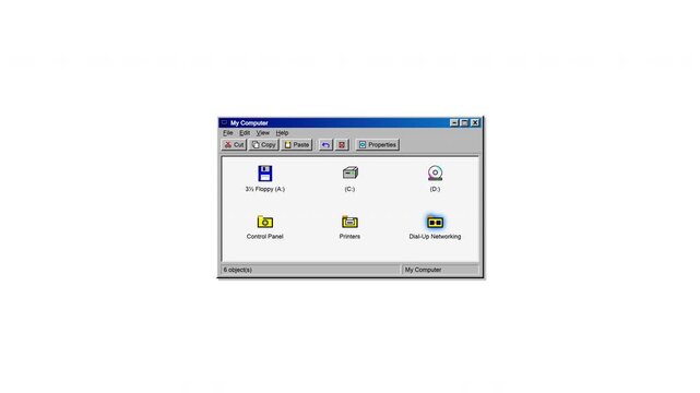 Retro computer operating system window frames on white background