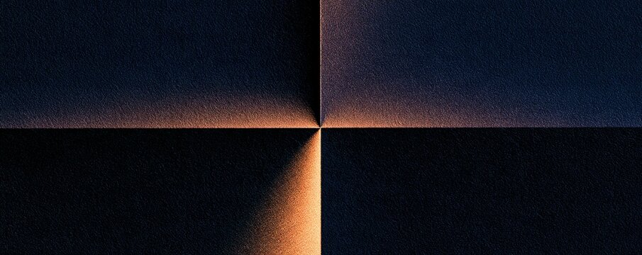 Folded paper with radial light emphasis on dark surface
