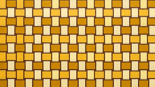 Seamless abstract background with a woven texture pattern in shades of golden yellow and light cream