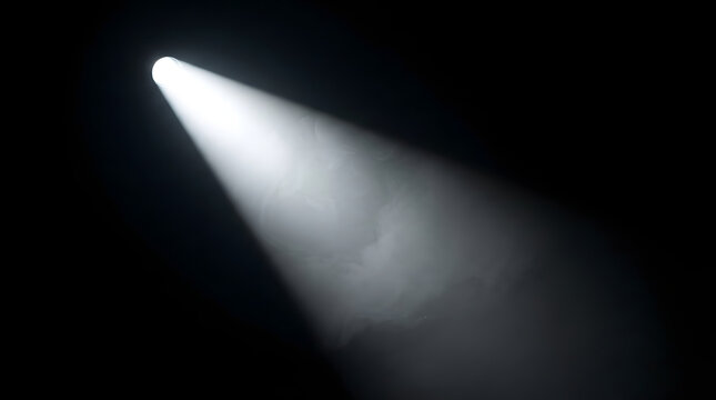 White Spotlight Cone and Glowing Arc Stage Light Effect