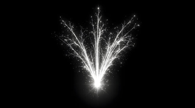 White Laser Line Beam and Glowing Particle Light Effect