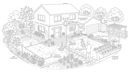 Fototapeta premium sketch of house