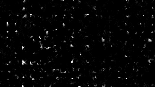 Abstract Digital Halftone Pixel Noise and Glitch Data Grid Texture Loop Animation