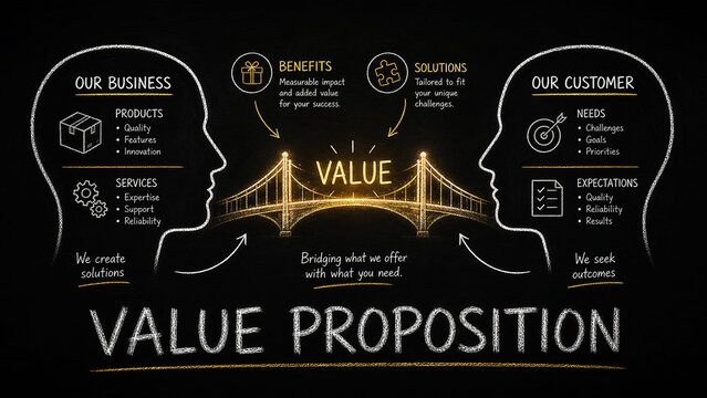 Value Proposition Concept with Business and Customer Profiles
