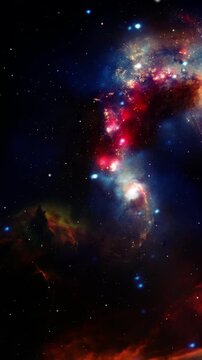 Nebula Cloud Surrounded by Stars in Deep Space