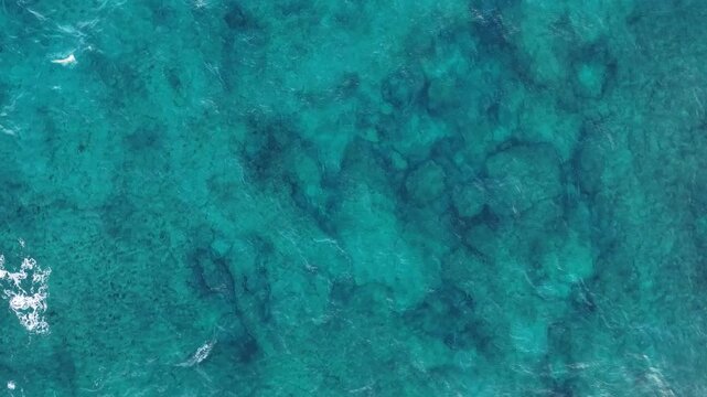 Philippines, Cristal water, Deep in the ocean. Aerial View. Video