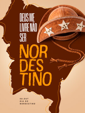 Dia do Nordestino Cultura Regional Post Card Insta Template Banner