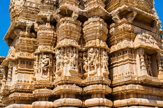 idol carved at temple of chittorgarh fort Rajasthan