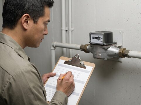 Employee Recording Utility Meter Reading for Period End Accrual
