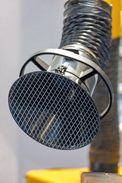 Welding Exhaust Removal of Harmful Fumes and Particulates from Metal Workshop