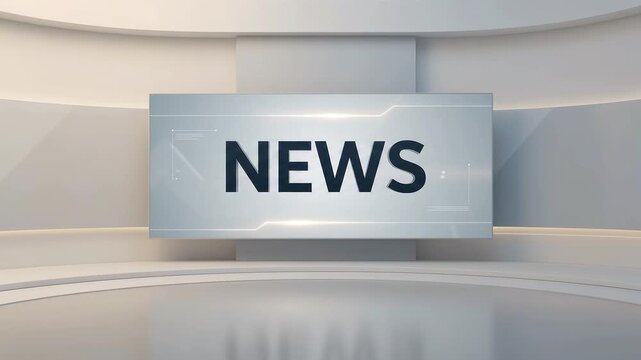 News with smooth motion on green screen