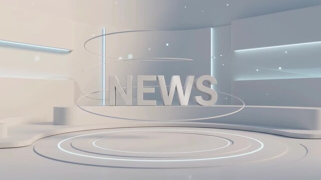 News featuring dynamic movement on green screen