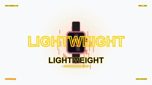 Smartwatch feature presentation: waterproof, lightweight, and unbreakable infographic