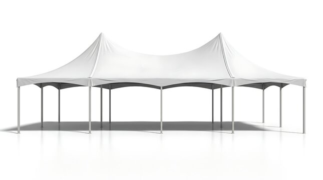 Tent Mockup for Outdoor Events Isolated on a White Background